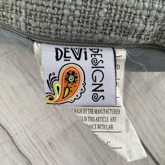 Devi Designs rectangular thrown pillow with removable pillow case blue 24”x13” - Picture 3 of 9